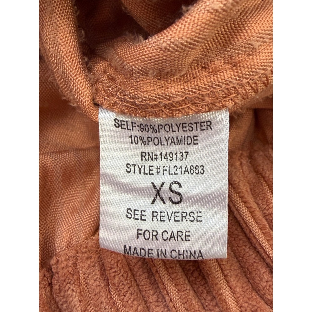 Altar'd State Rust Corduroy Cropped Zip Up Hoodie Jacket XS FL21A863 Terracotta - Picture 6 of 6